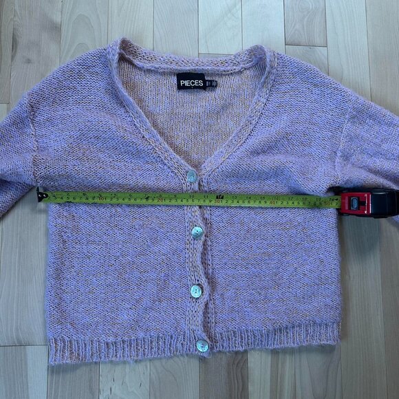 Pieces Women's Purple and Pink Cardigan - Picture 6 of 8